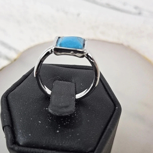 Blue Earth Square Adjustable Fashion Ring A50 - Picture 3 of 6